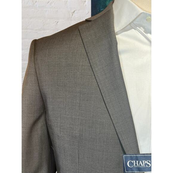 New Chaps Performance 44R Light Brown Nealhead Blazer Jacket Stretch Comfort - Picture 3 of 14